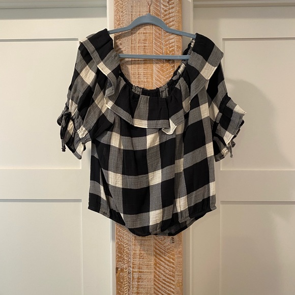 NWT Anthropologie Ruffled Boat Neck Top - Picture 4 of 11